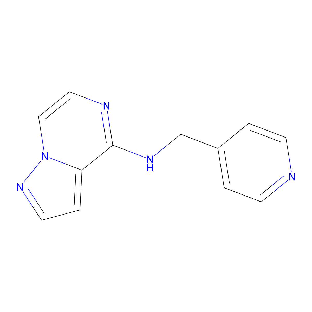N-[(pyridin-4-yl)methyl]pyrazolo[1,5-a]pyrazin-4-amine molecular structure, CAS 1989277-07-7