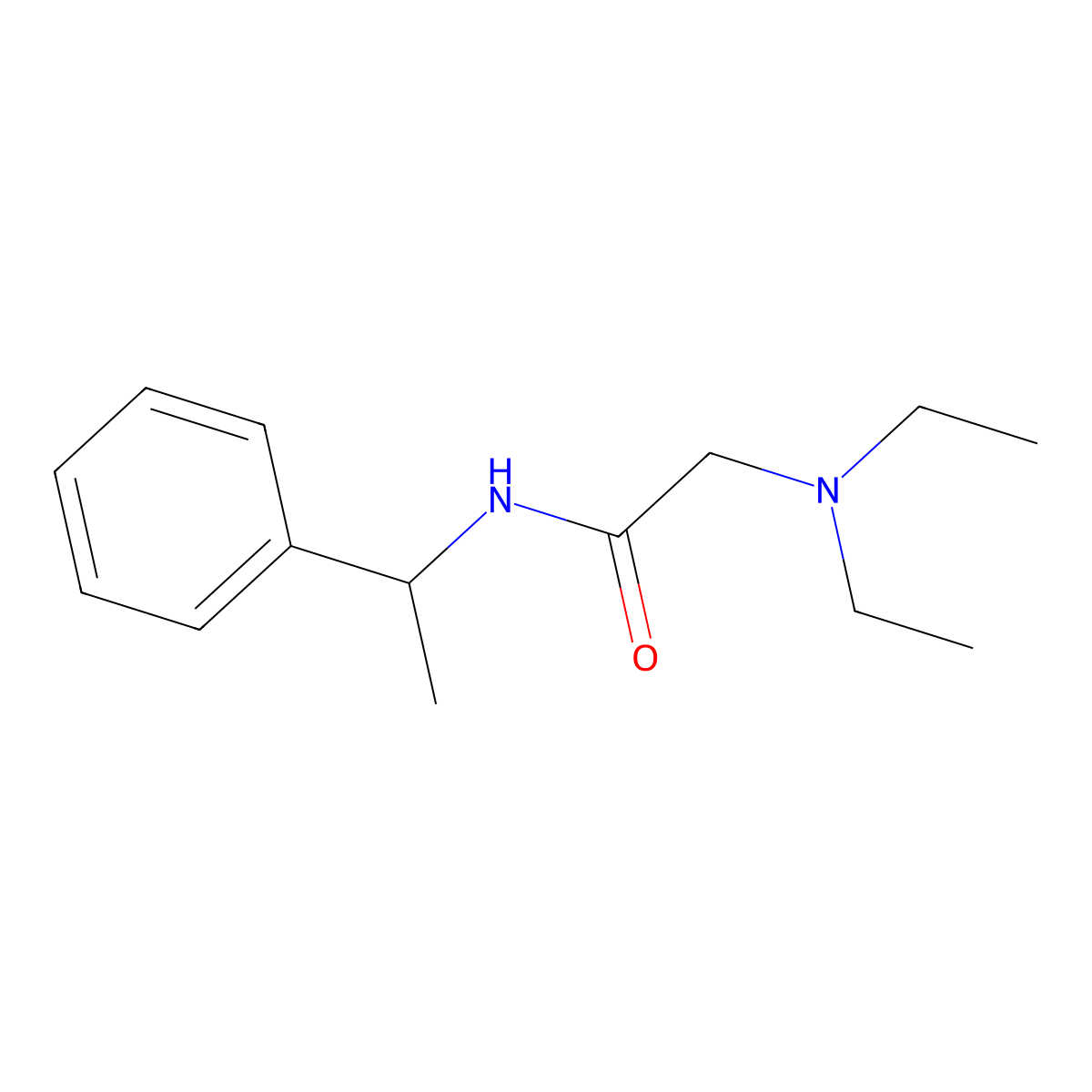 2-(Diethylamino)-N-(1-phenylethyl)ethanimidic acid molecular structure, CAS 19893-65-3