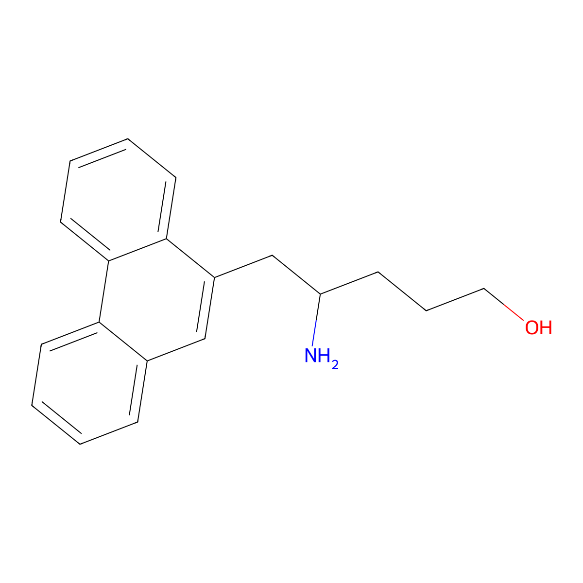 4-Amino-5-(phenanthren-9-yl)pentan-1-ol molecular structure, CAS 19893-74-4