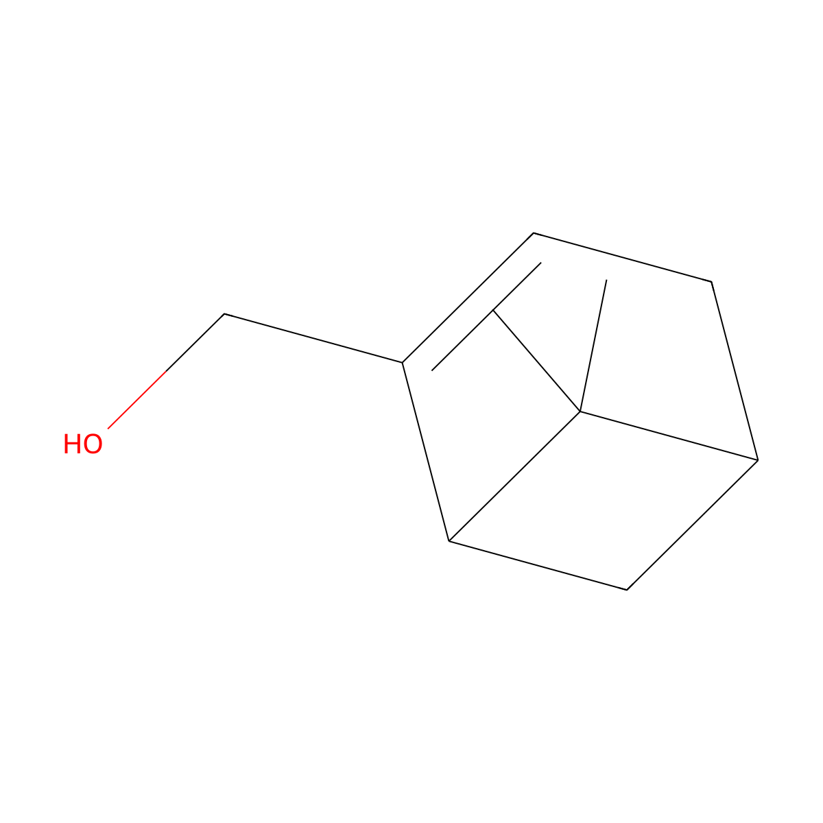 Myrtenol, (-)- molecular structure, CAS 19894-97-4