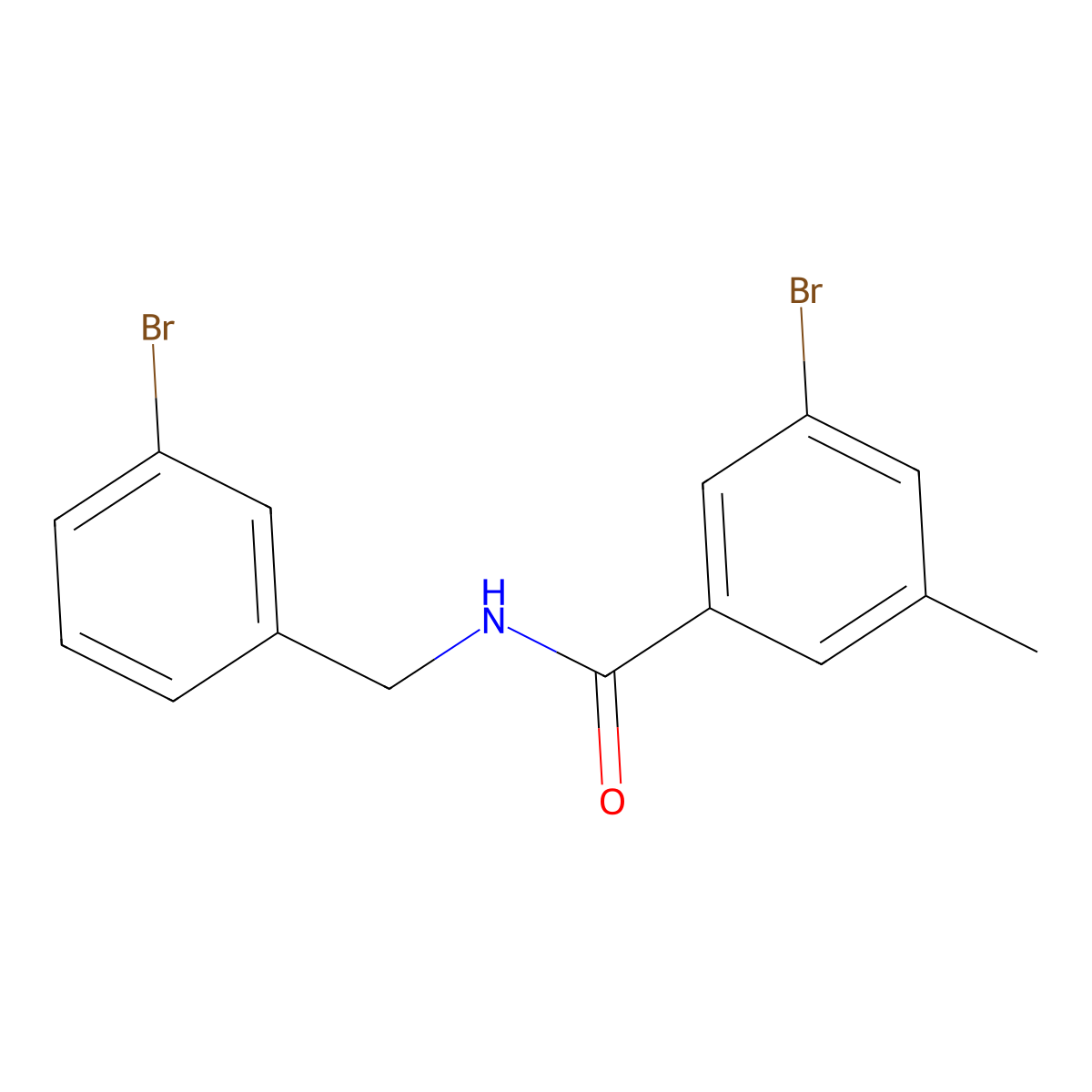 3-Bromo-N-[(3-bromophenyl)methyl]-5-methylbenzamide molecular structure, CAS 1989403-82-8