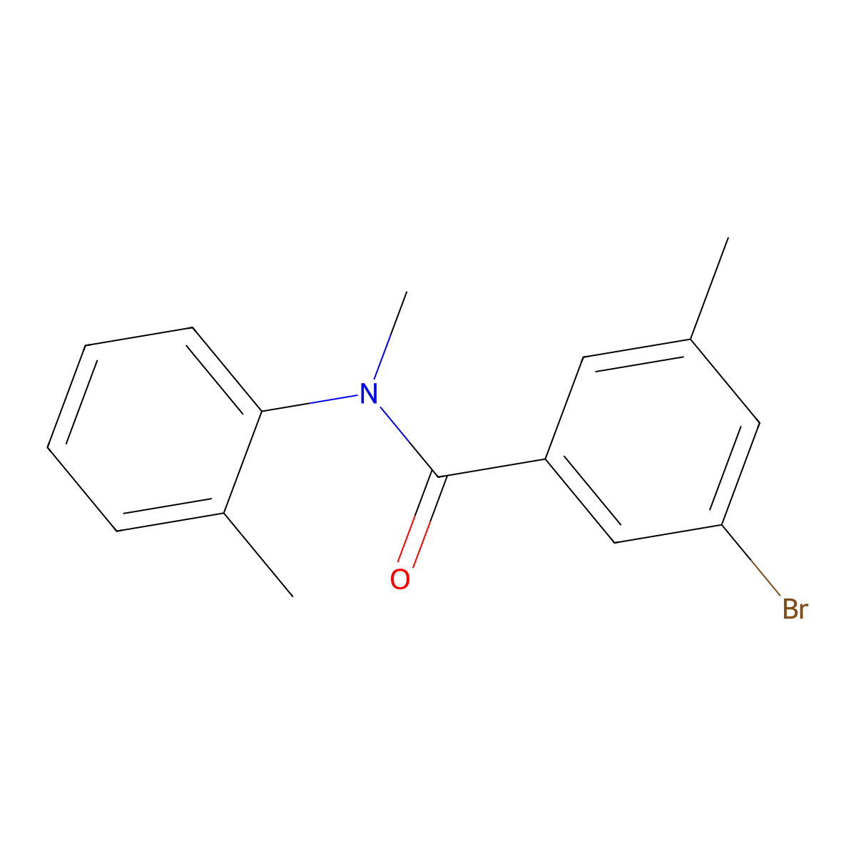 3-Bromo-N,5-dimethyl-N-(2-methylphenyl)benzamide molecular structure, CAS 1989404-33-2