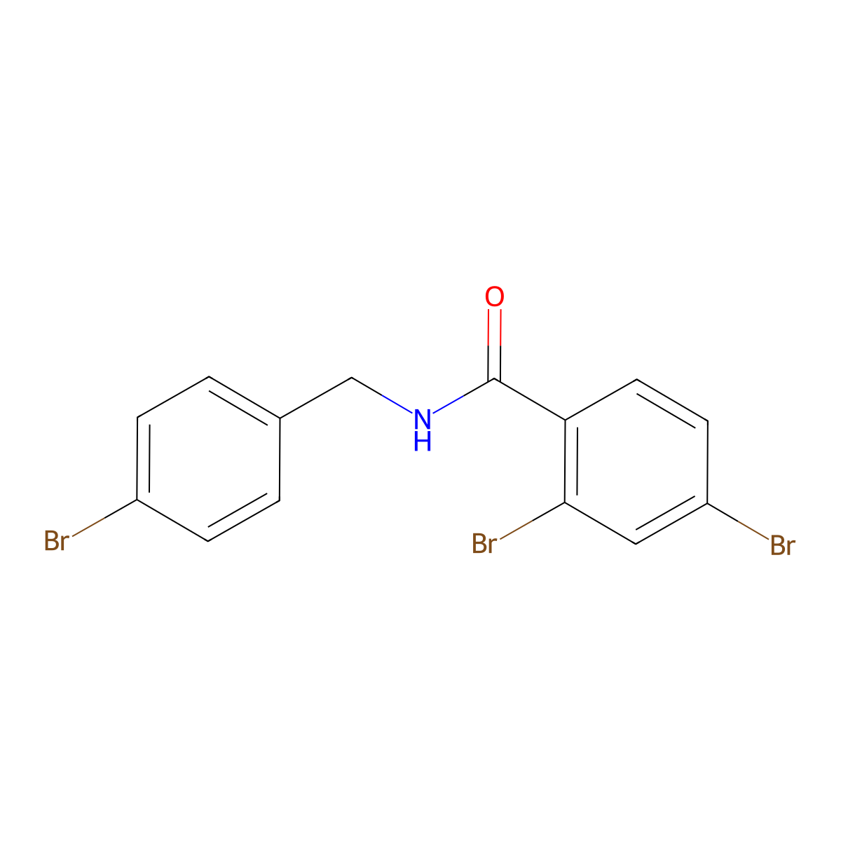 2,4-Dibromo-N-[(4-bromophenyl)methyl]benzamide molecular structure, CAS 1989490-81-4