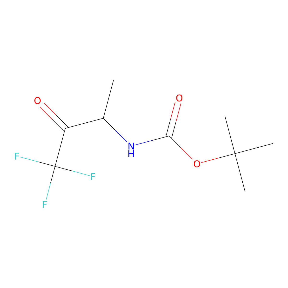 tert-butyl N-(4,4,4-trifluoro-3-oxobutan-2-yl)carbamate molecular structure, CAS 198955-54-3