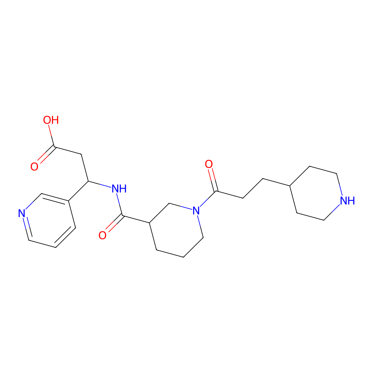 Elarofiban anhydrous molecular structure, CAS 198958-88-2