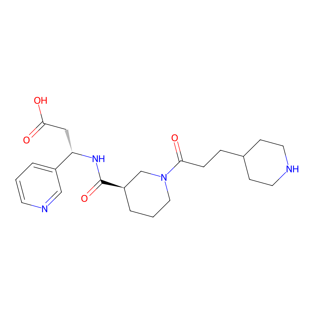 Elarofiban anhydrous molecular structure, CAS 198958-88-2
