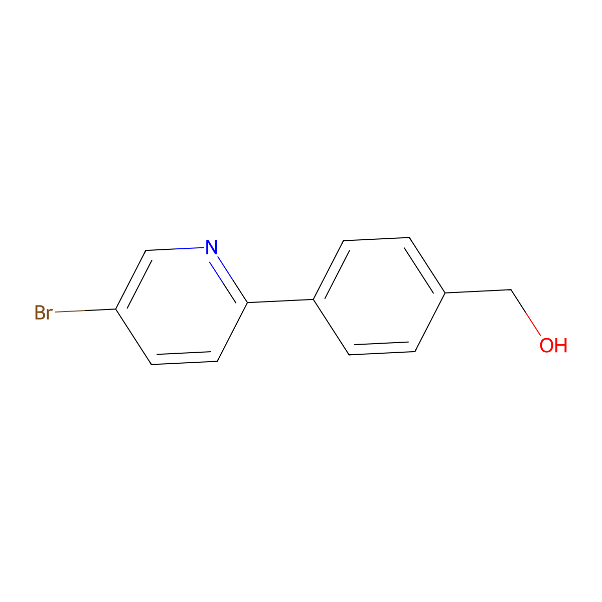 [4-(5-Bromopyridin-2-yl)phenyl]methanol molecular structure, CAS 1989596-23-7