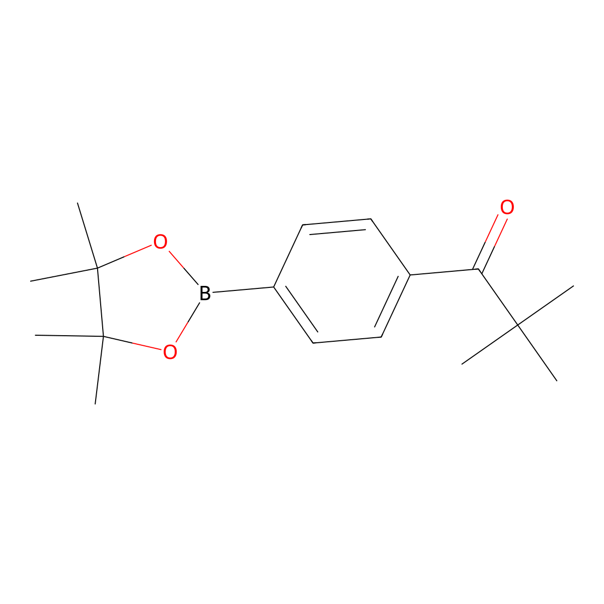 2,2-Dimethyl-1-[4-(4,4,5,5-tetramethyl-1,3,2-dioxaborolan-2-yl)phenyl]propan-1-one molecular structure, CAS 1989596-84-0