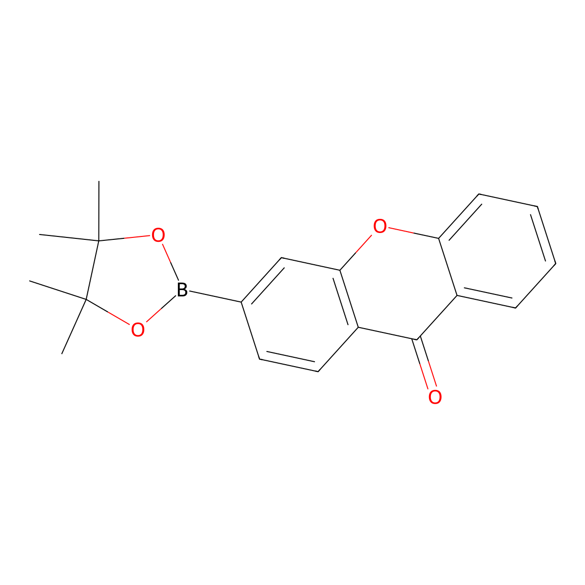 3-(4,4,5,5-Tetramethyl-1,3,2-dioxaborolan-2-YL)-9H-xanthen-9-one molecular structure, CAS 1989596-86-2