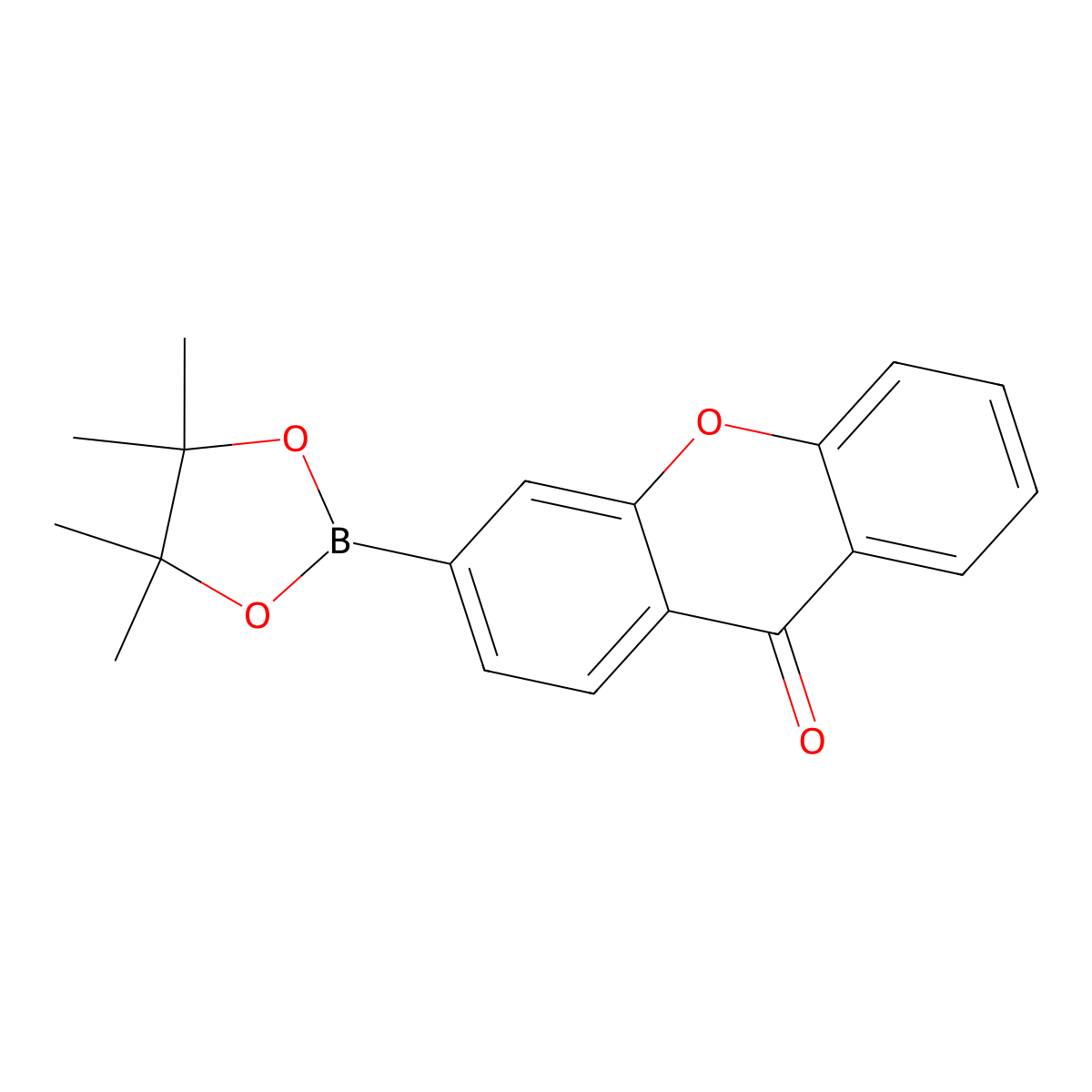 3-(4,4,5,5-Tetramethyl-1,3,2-dioxaborolan-2-YL)-9H-xanthen-9-one molecular structure, CAS 1989596-86-2