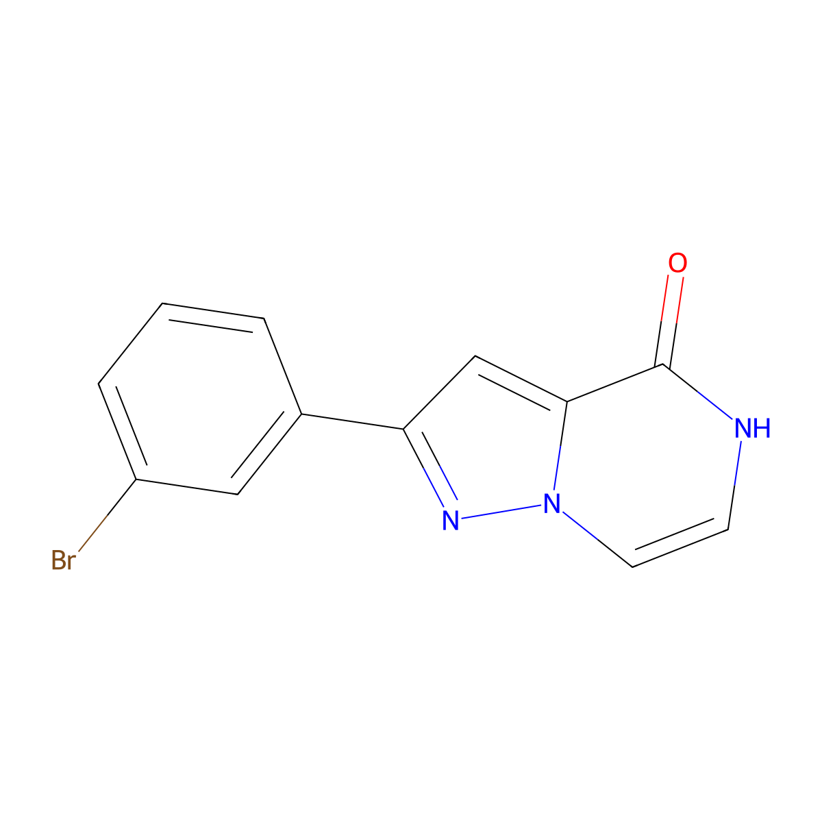 2-(3-bromophenyl)pyrazolo[1,5-a]pyrazin-4(5H)-one molecular structure, CAS 1989628-84-3