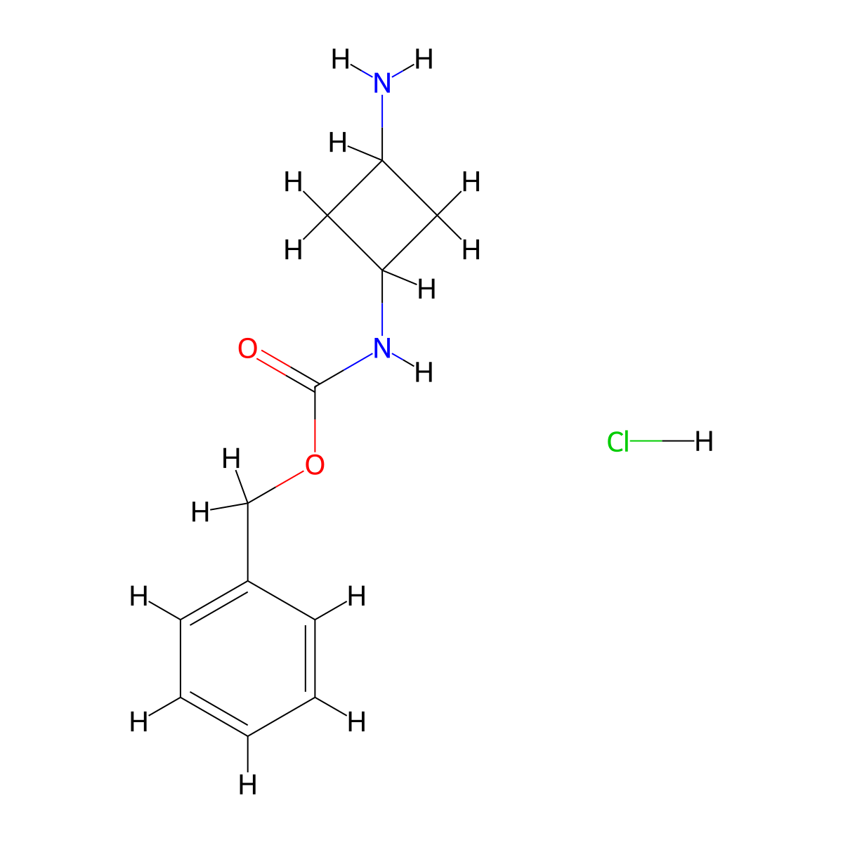 rac-benzyl N-((1s,3s)-3-aminocyclobutyl)carbamate hydrochloride molecular structure, CAS 1989638-13-2