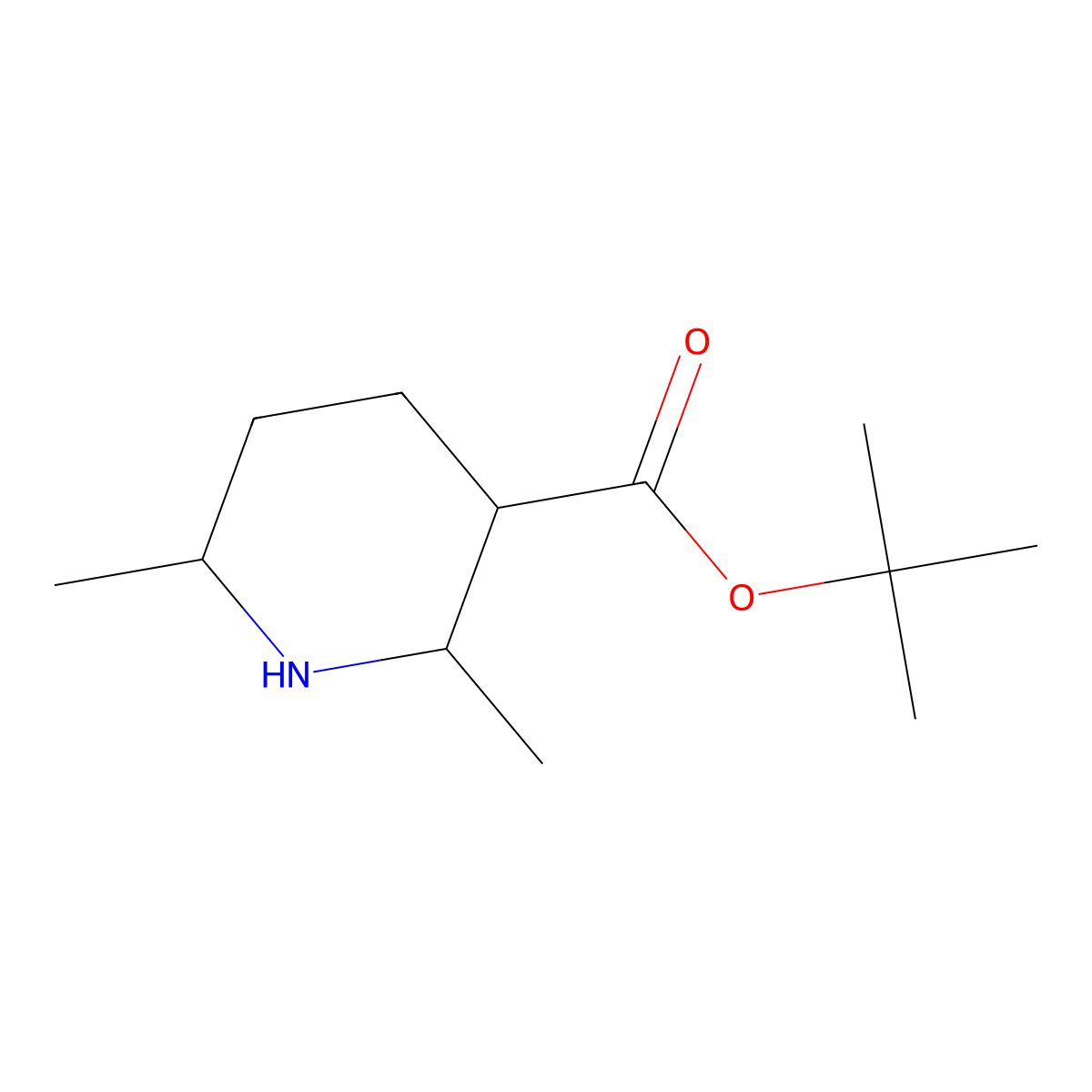 rac-tert-butyl (2R,3R,6S)-2,6-dimethylpiperidine-3-carboxylate molecular structure, CAS 1989638-30-3
