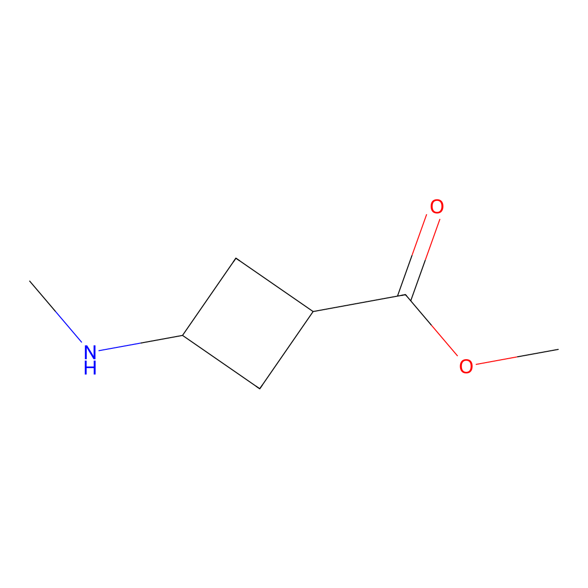 Methyl 3-(methylamino)cyclobutane-1-carboxylate molecular structure, CAS 1989638-35-8