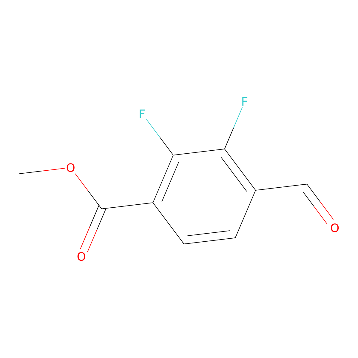 Methyl 2,3-difluoro-4-formylbenzoate molecular structure, CAS 1989657-57-9