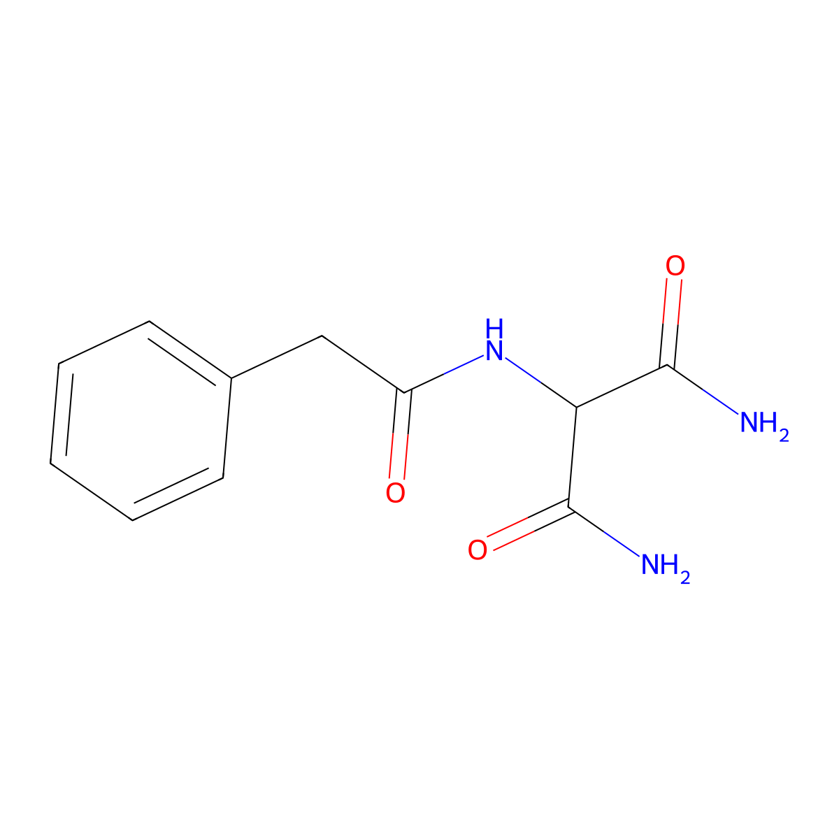 2-(2-Phenylacetamido)propanediamide molecular structure, CAS 1989659-07-5