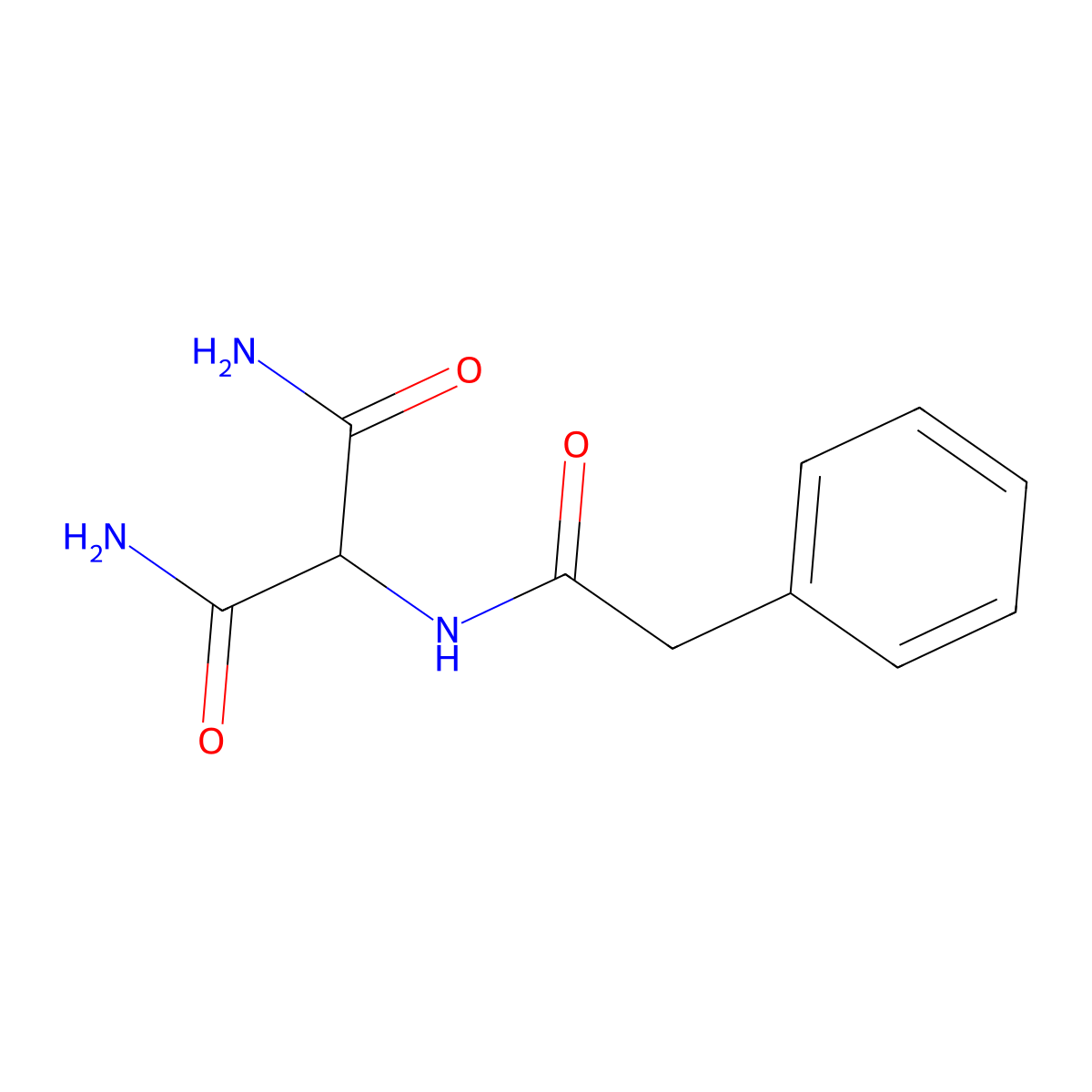 2-(2-Phenylacetamido)propanediamide molecular structure, CAS 1989659-07-5