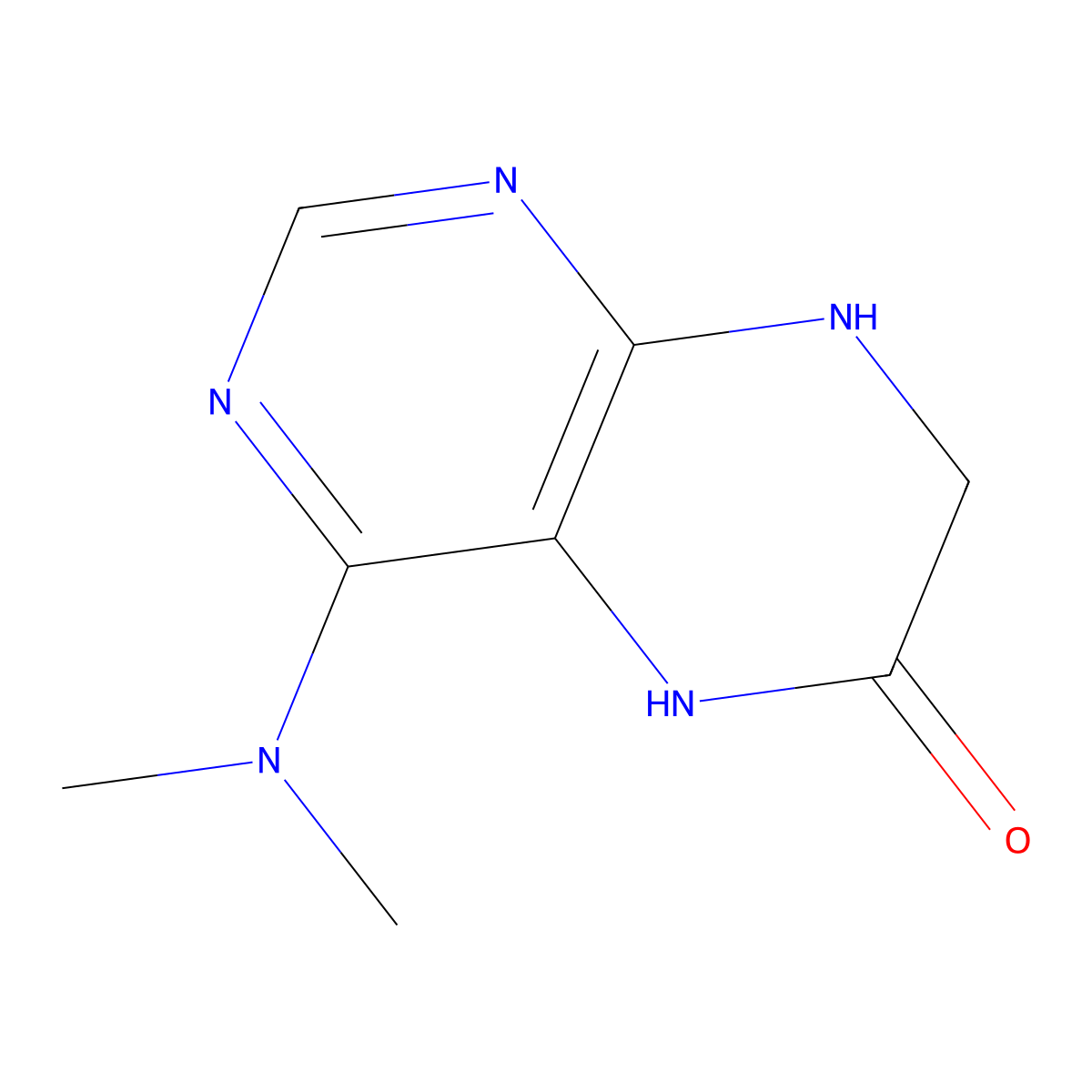 4-(Dimethylamino)-5,6,7,8-tetrahydropteridin-6-one molecular structure, CAS 1989659-55-3