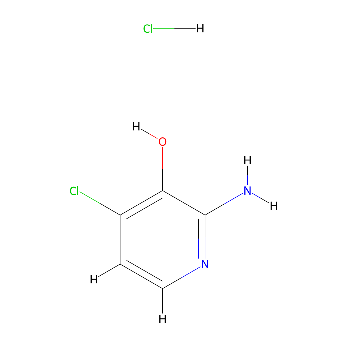 2-Amino-4-chloropyridin-3-ol hydrochloride molecular structure, CAS 1989659-58-6