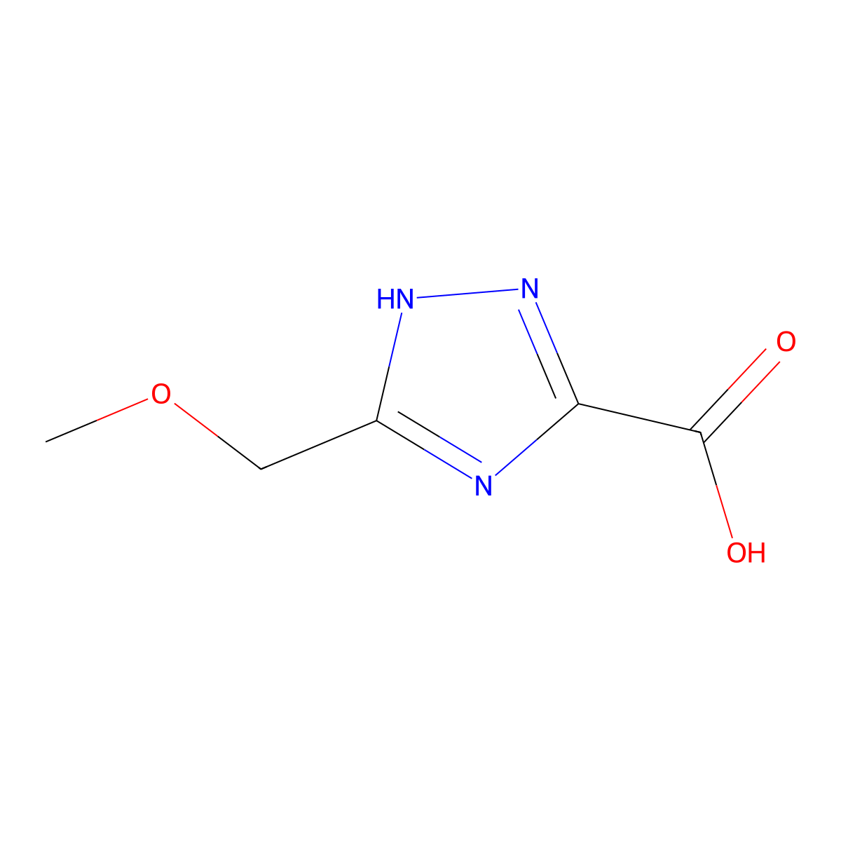 5-(Methoxymethyl)-1H-1,2,4-triazole-3-carboxylic acid molecular structure, CAS 1989659-63-3