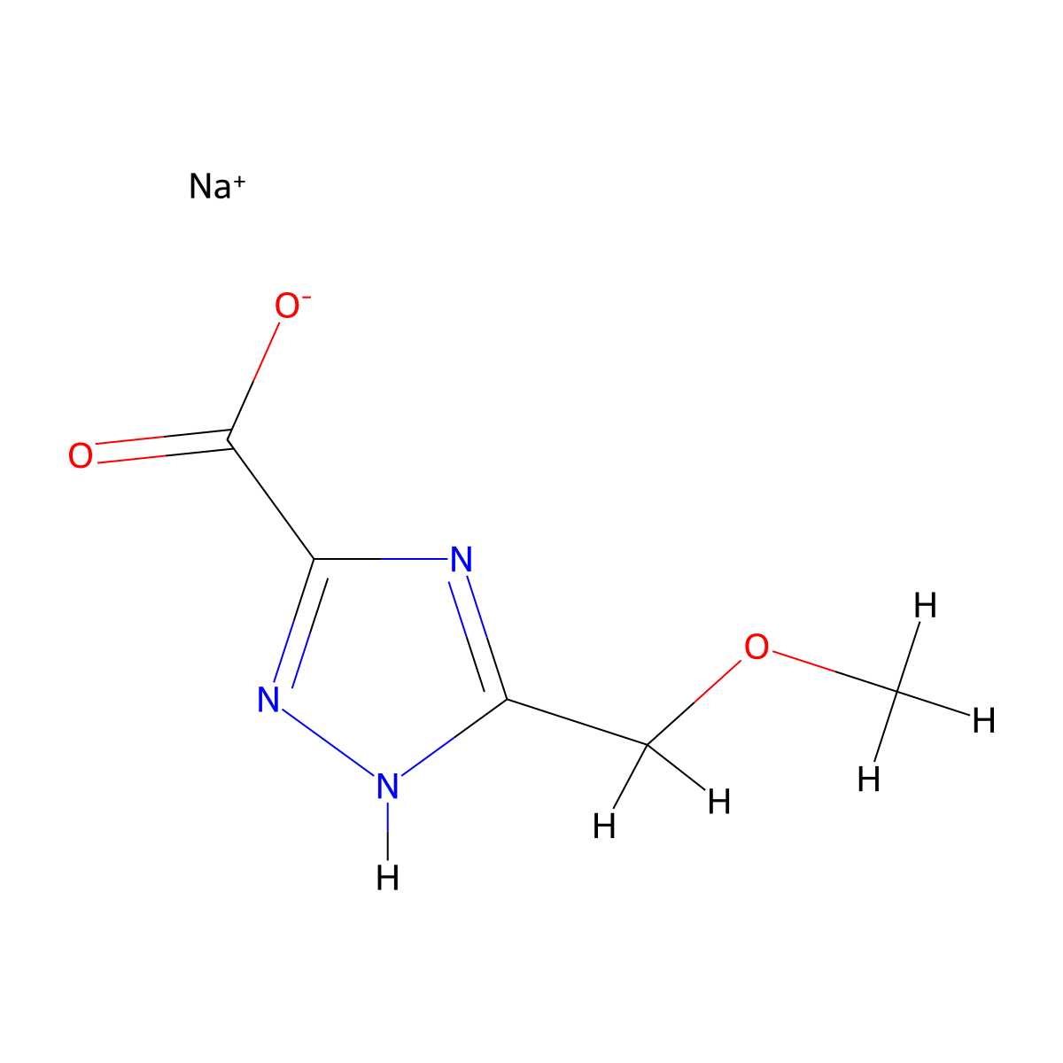 sodium 5-(methoxymethyl)-1H-1,2,4-triazole-3-carboxylate molecular structure, CAS 1989659-64-4