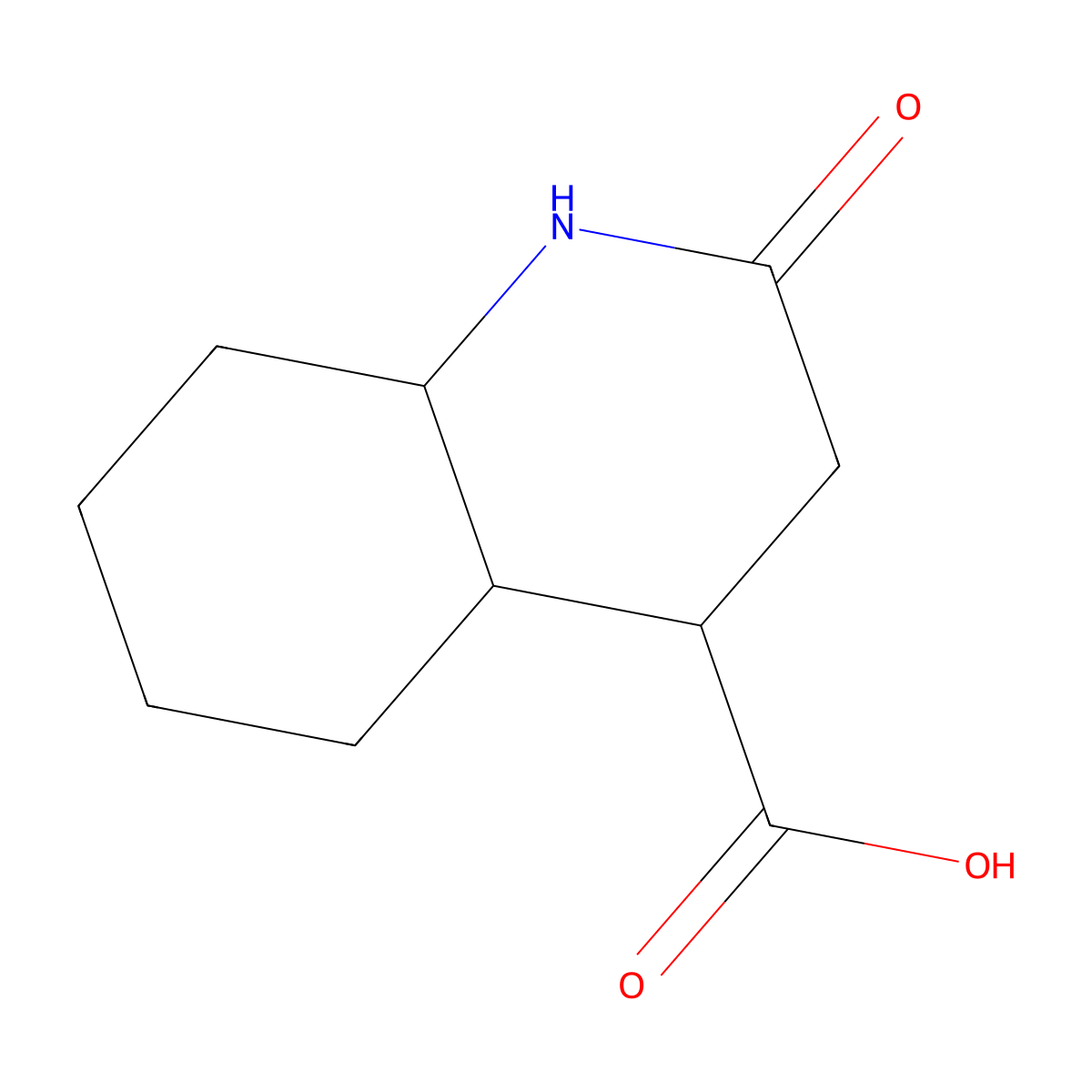 2-Oxo-decahydroquinoline-4-carboxylic acid molecular structure, CAS 1989659-74-6