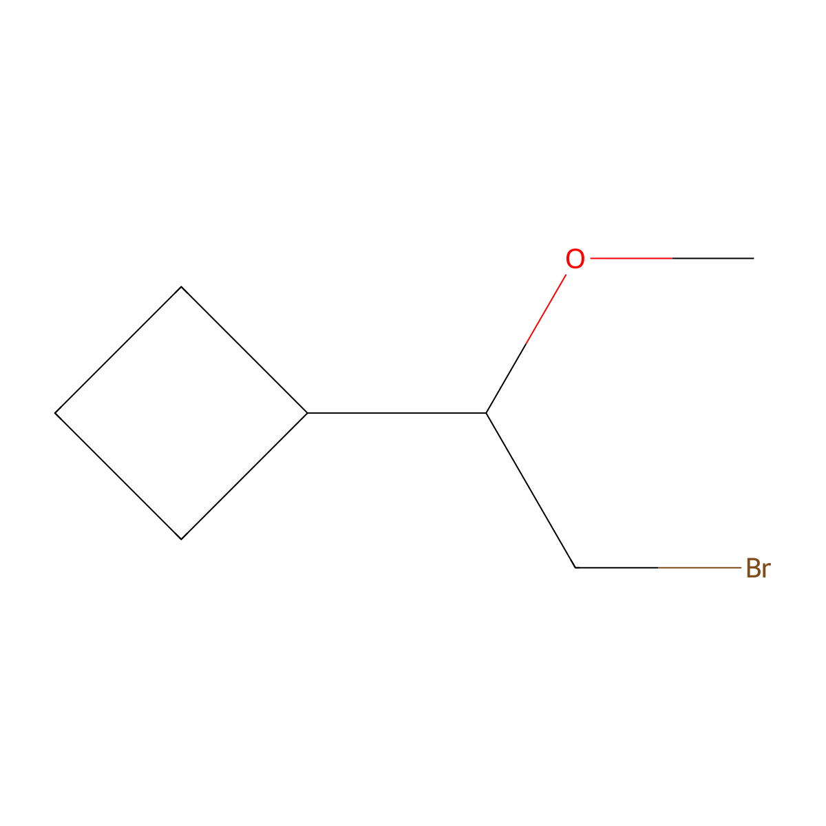 (2-Bromo-1-methoxyethyl)cyclobutane molecular structure, CAS 1989659-76-8
