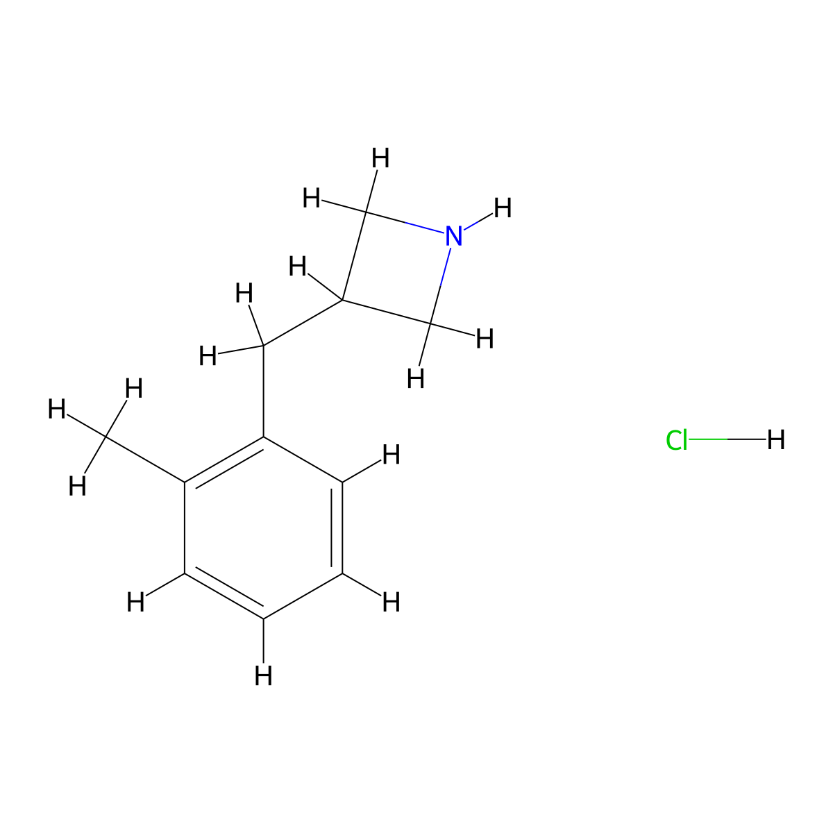 3-[(2-Methylphenyl)methyl]azetidine hydrochloride molecular structure, CAS 1989659-85-9