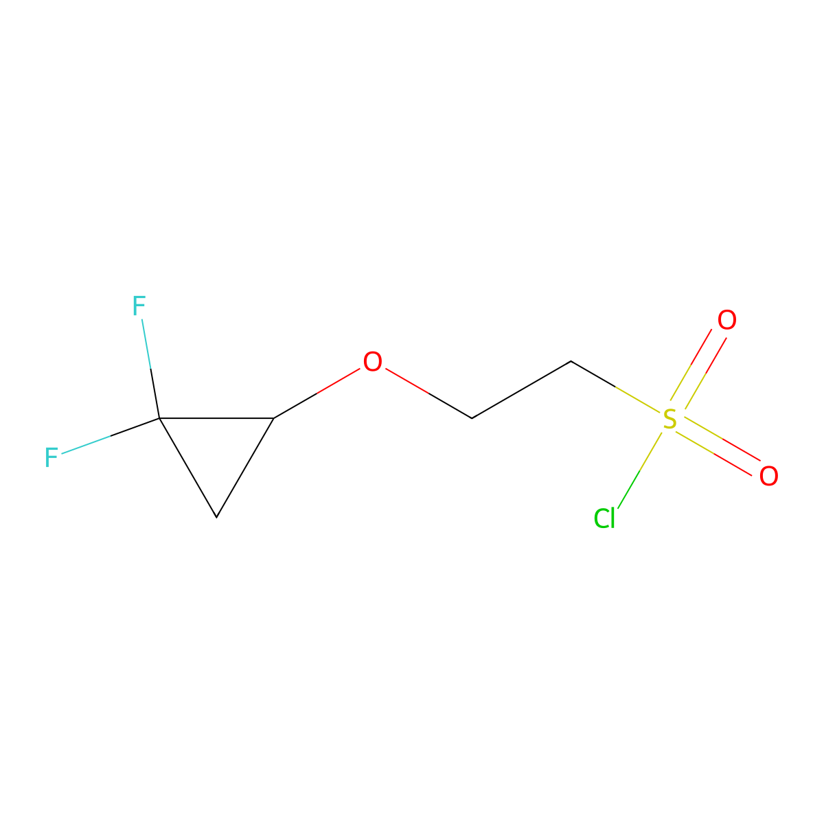 2-(2,2-Difluorocyclopropoxy)ethane-1-sulfonyl chloride molecular structure, CAS 1989659-89-3