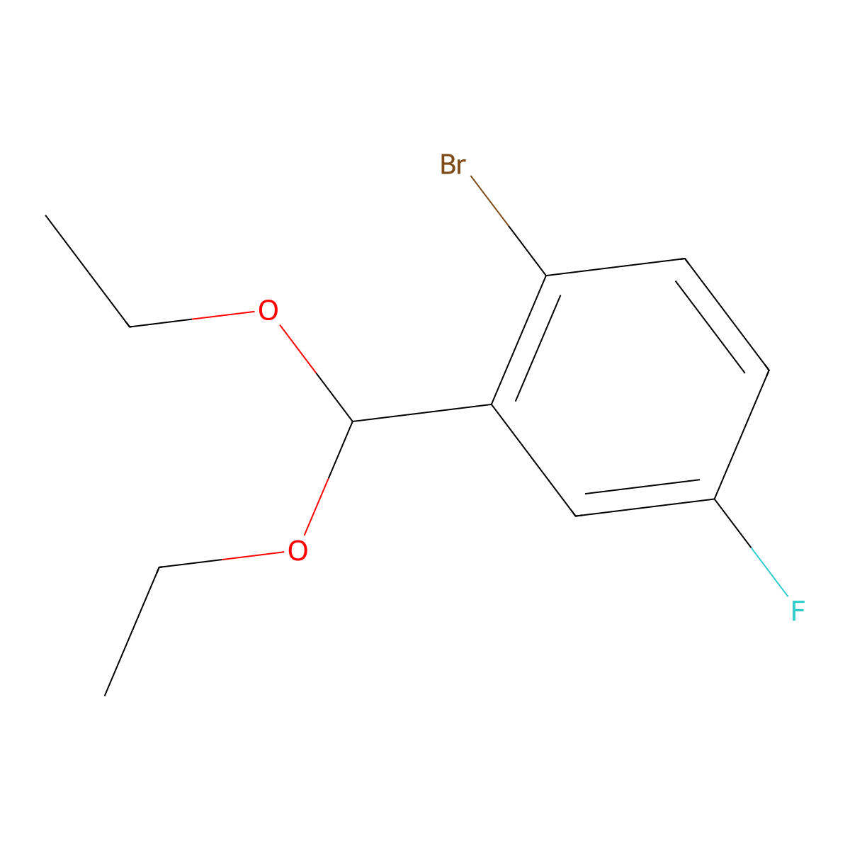 1-Bromo-2-(diethoxymethyl)-4-fluorobenzene molecular structure, CAS 198967-21-4