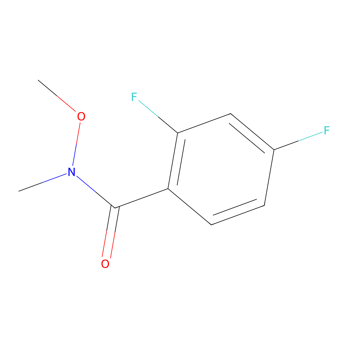 2,4-Difluoro-N-methoxy-N-methylbenzamide molecular structure, CAS 198967-25-8