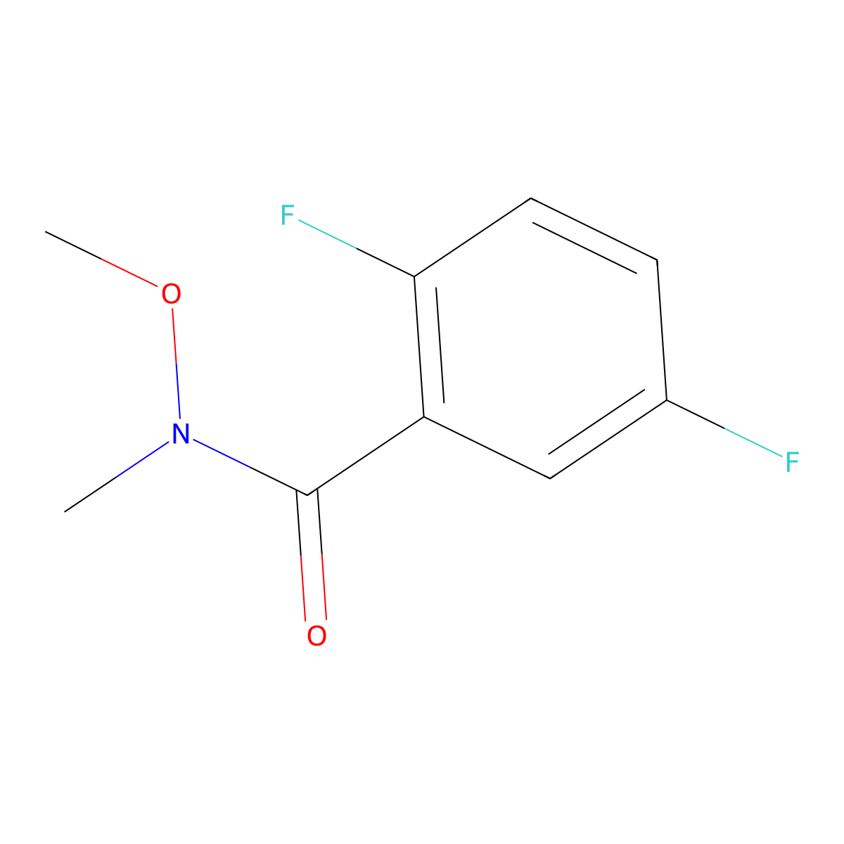 2,5-Difluoro-n-methoxy-n-methylbenzamide molecular structure, CAS 198967-26-9