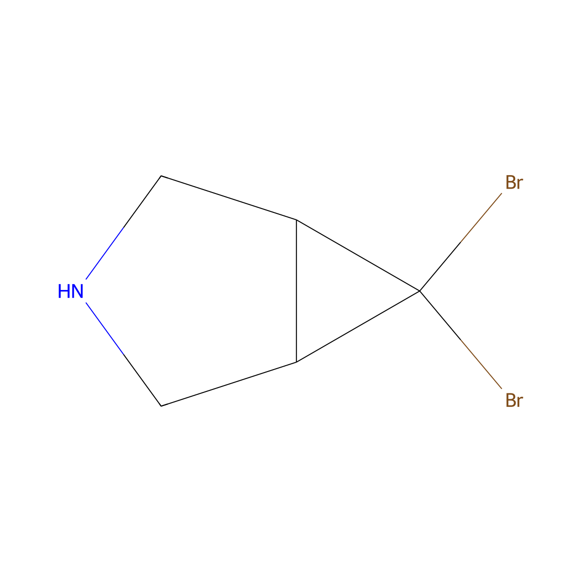 6,6-Dibromo-3-azabicyclo[3.1.0]hexane molecular structure, CAS 1989671-21-7