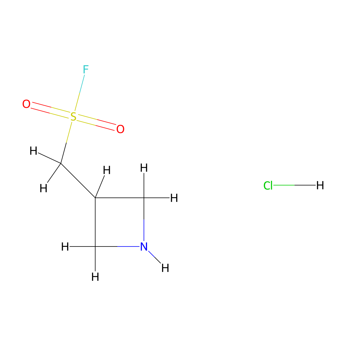 (Azetidin-3-yl)methanesulfonyl fluoride hydrochloride molecular structure, CAS 1989671-26-2