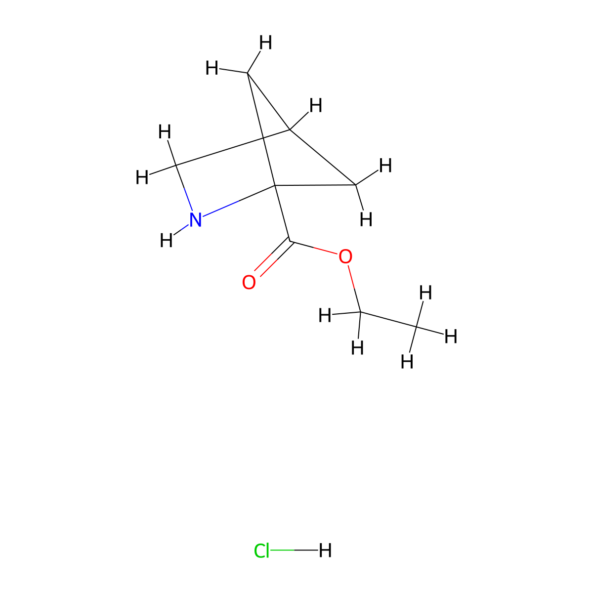 Ethyl 2-azabicyclo[2.1.1]hexane-1-carboxylate hydrochloride molecular structure, CAS 1989671-42-2