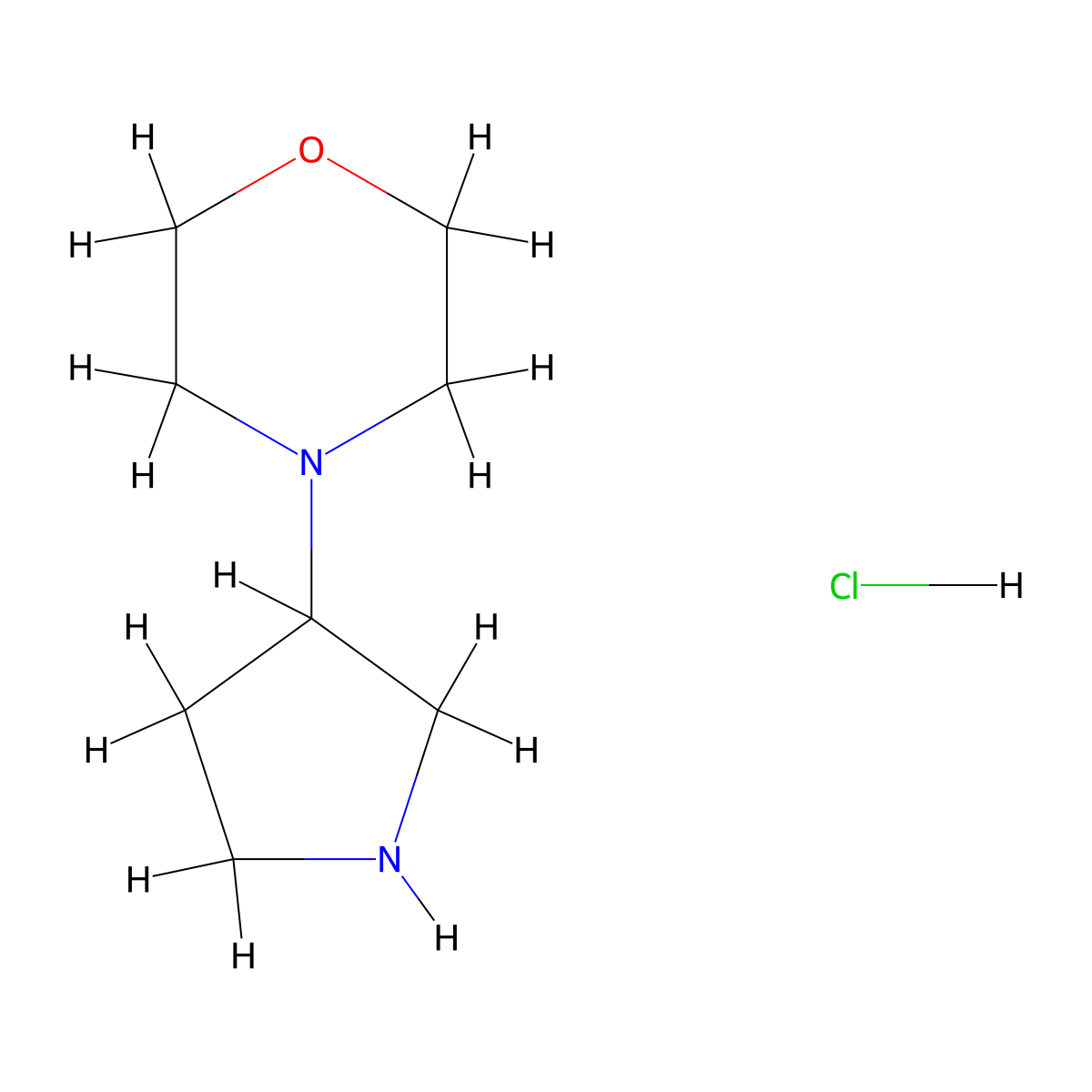 4-(Pyrrolidin-3-yl)morpholine hydrochloride molecular structure, CAS 1989671-45-5
