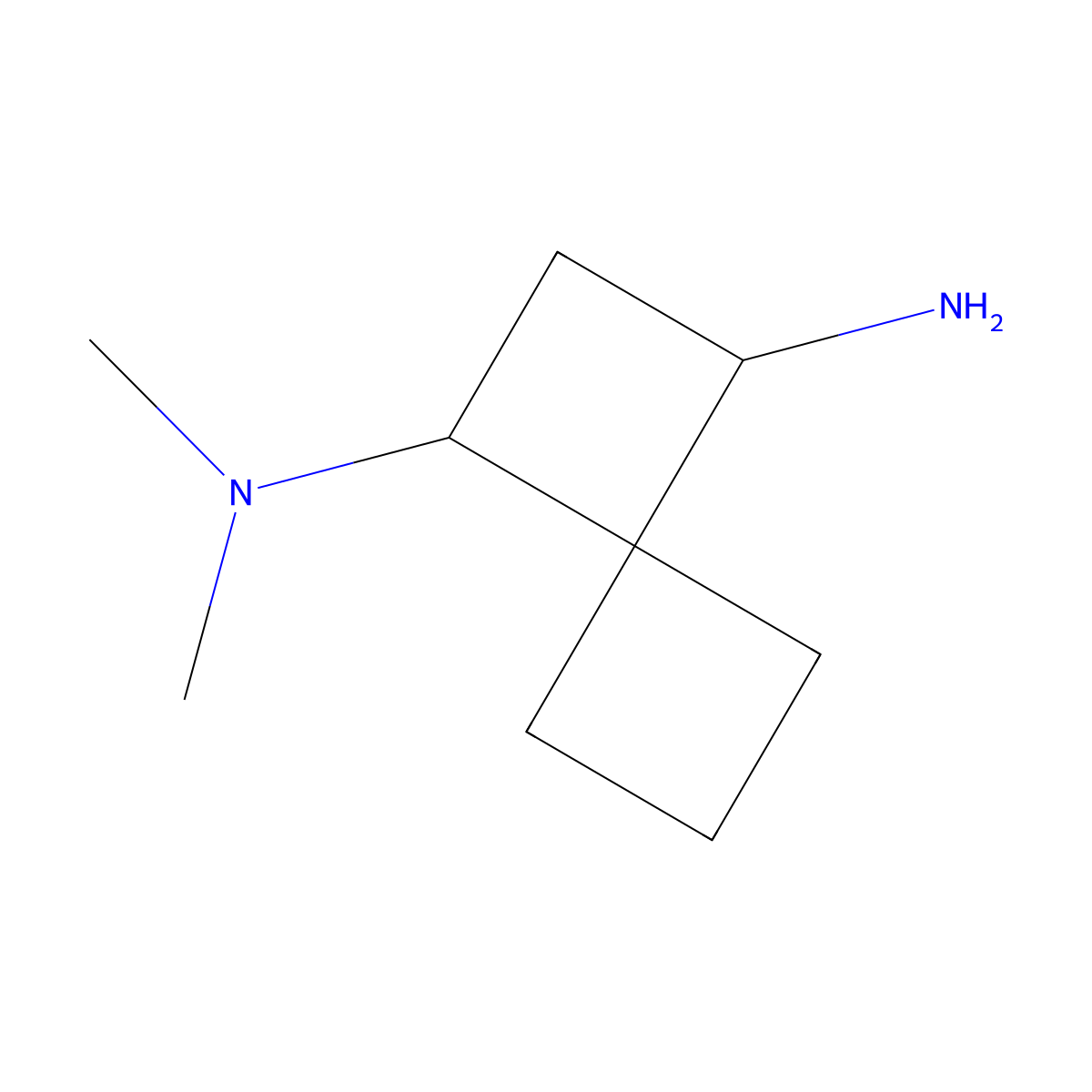 N1,N1-Dimethylspiro[3.3]heptane-1,3-diamine molecular structure, CAS 1989671-56-8