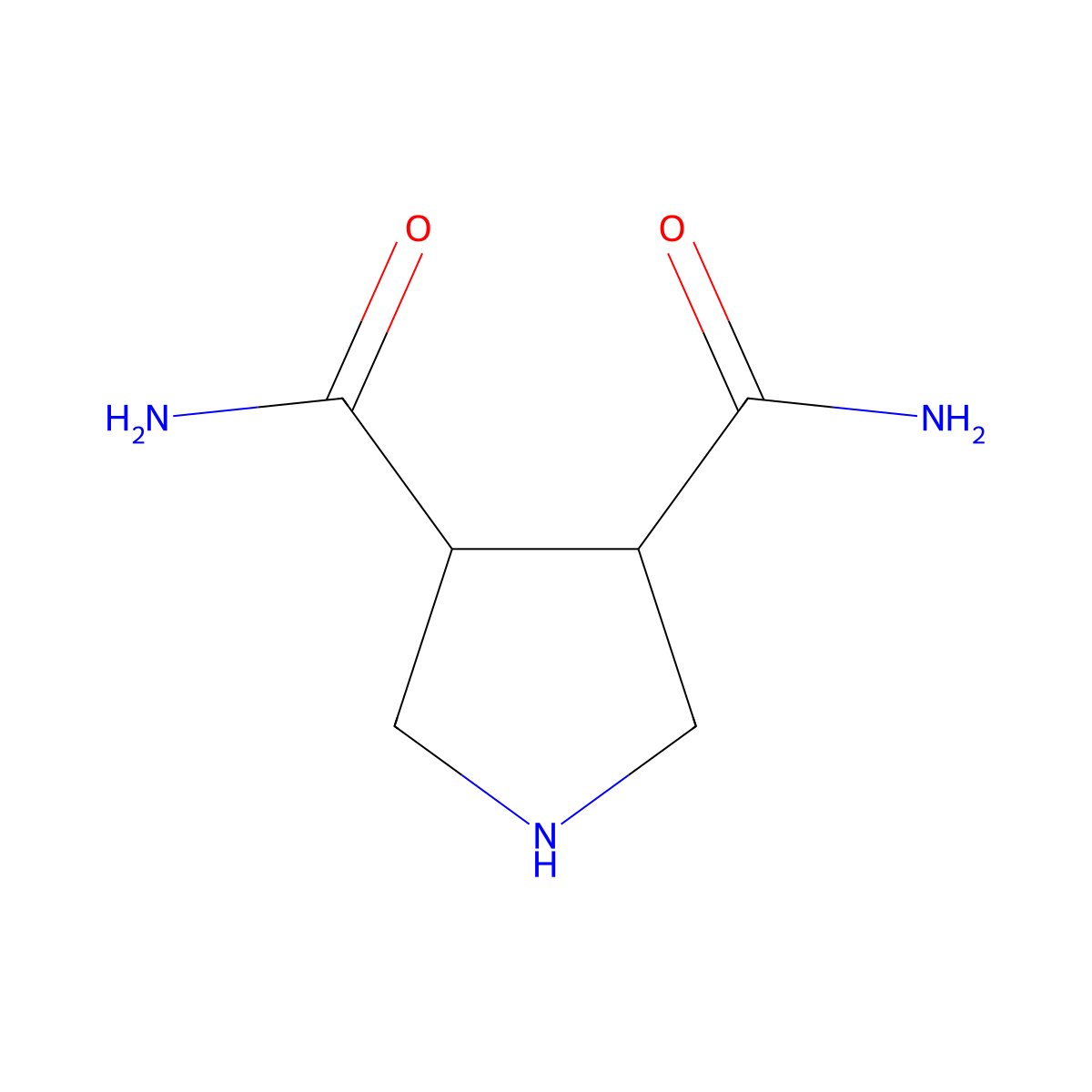 Pyrrolidine-3,4-dicarboxamide molecular structure, CAS 1989671-65-9