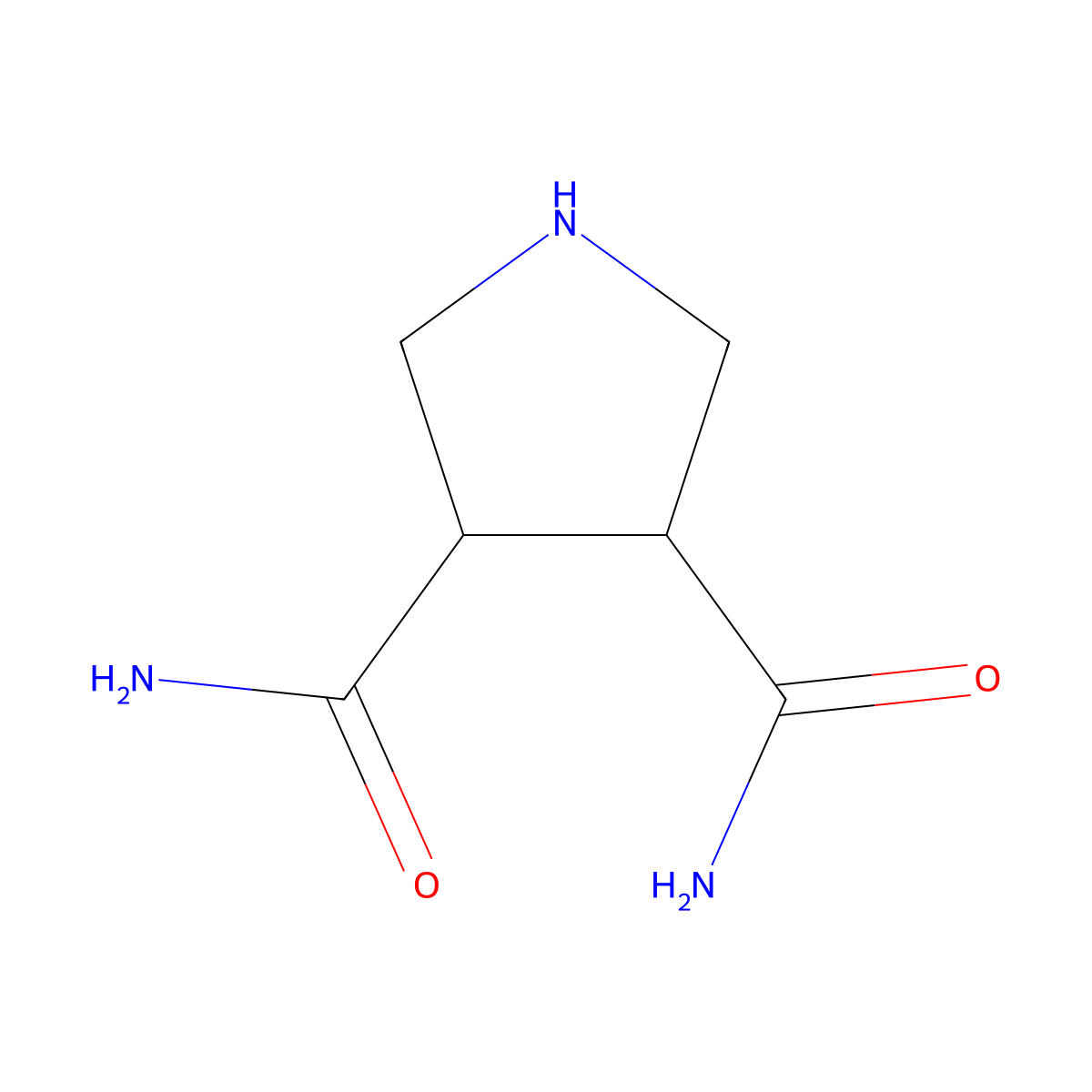 Pyrrolidine-3,4-dicarboxamide molecular structure, CAS 1989671-65-9