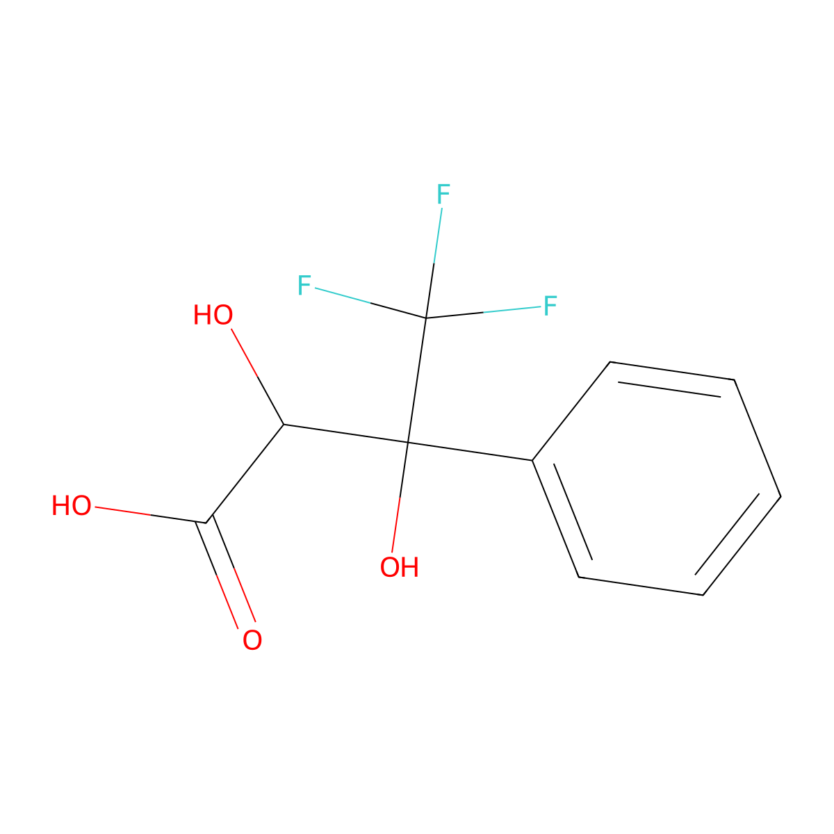 4,4,4-Trifluoro-2,3-dihydroxy-3-phenylbutanoic acid molecular structure, CAS 1989671-67-1