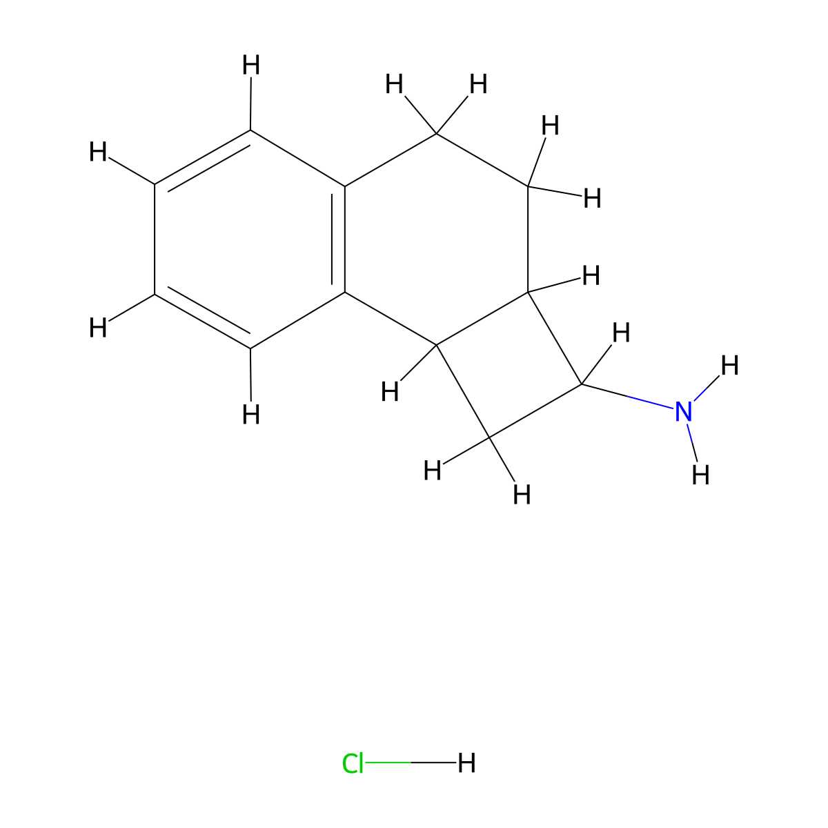 1H,2H,2aH,3H,4H,8bH-cyclobuta[a]naphthalen-2-amine hydrochloride molecular structure, CAS 1989671-72-8