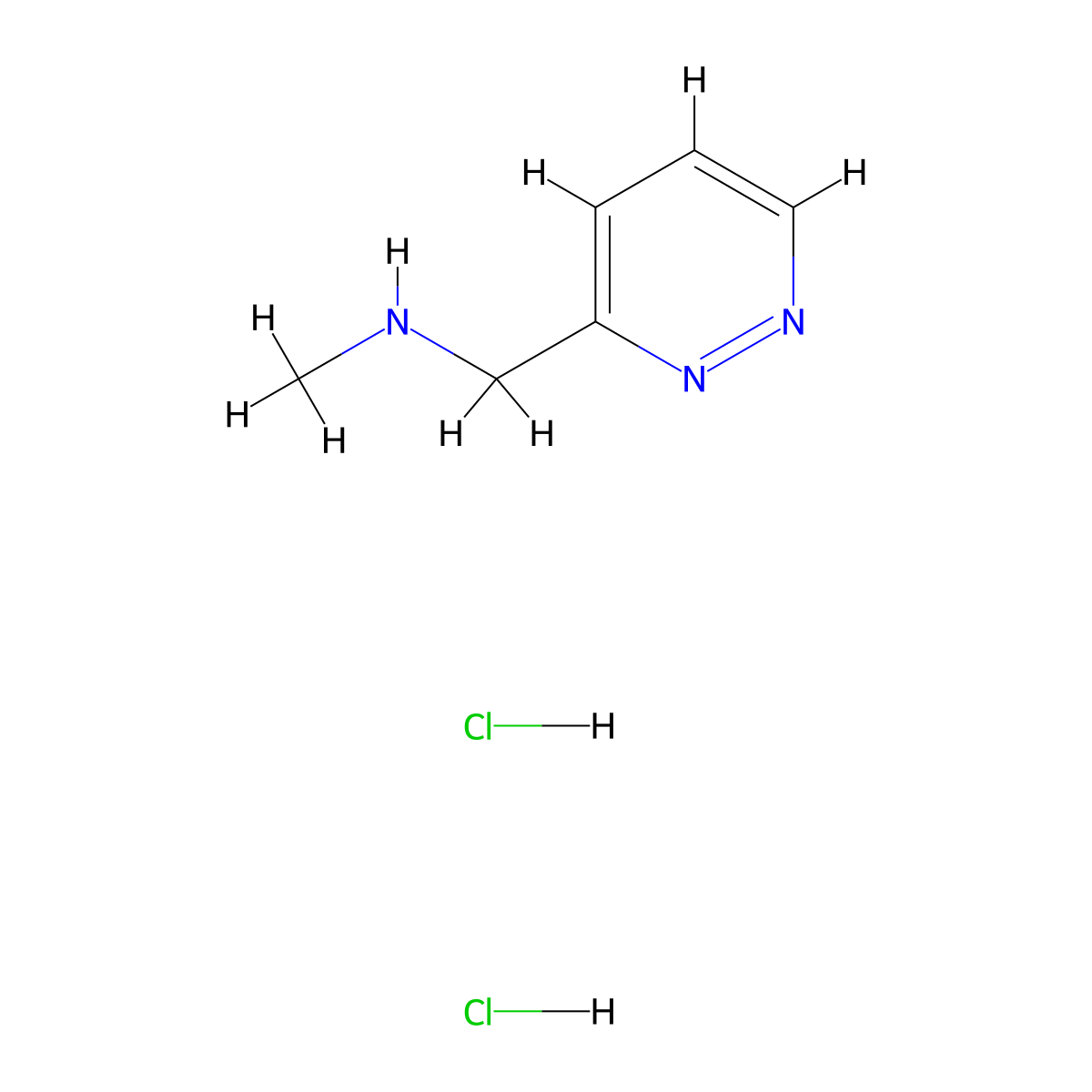 Methyl[(pyridazin-3-yl)methyl]amine dihydrochloride molecular structure, CAS 1989671-80-8