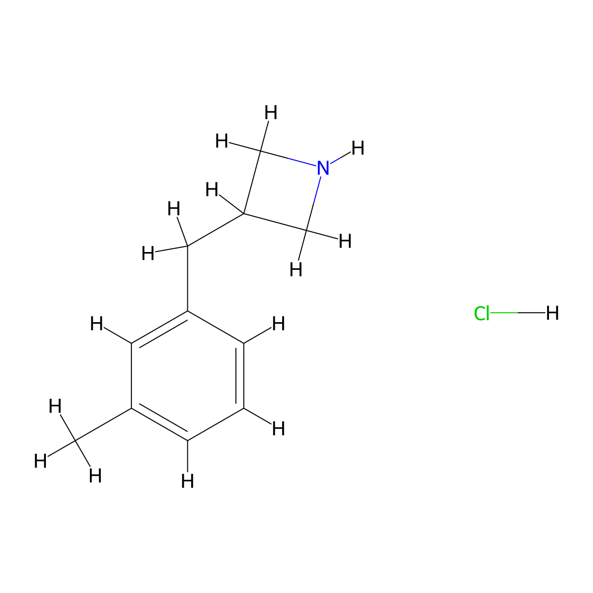 3-[(3-Methylphenyl)methyl]azetidine hydrochloride molecular structure, CAS 1989671-81-9