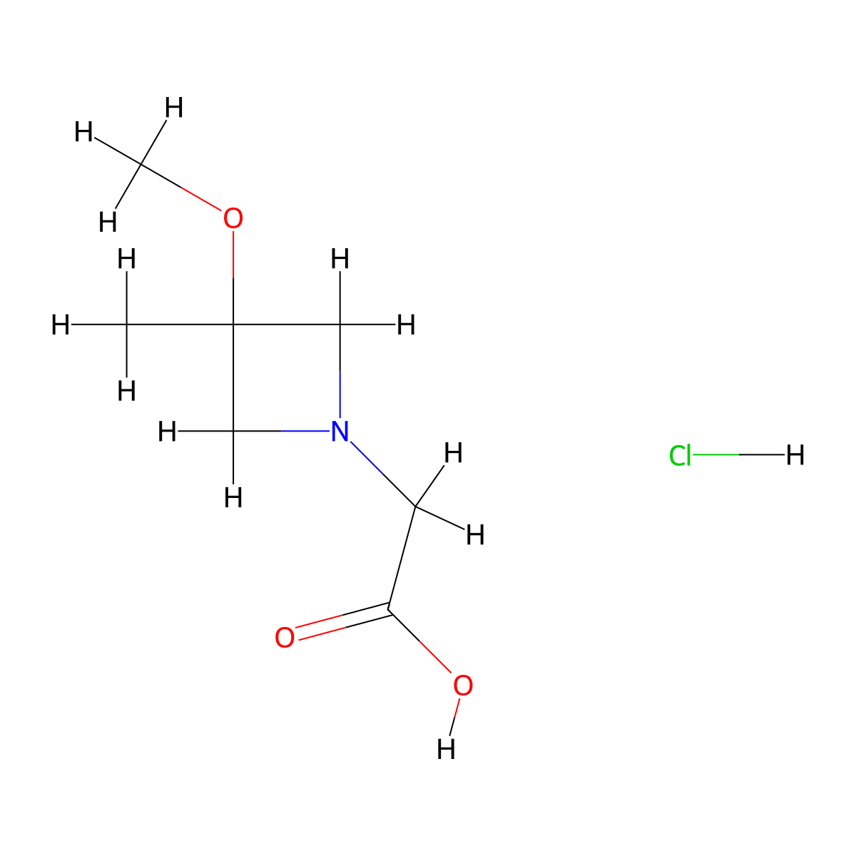2-(3-Methoxy-3-methylazetidin-1-yl)acetic acid hydrochloride molecular structure, CAS 1989671-87-5