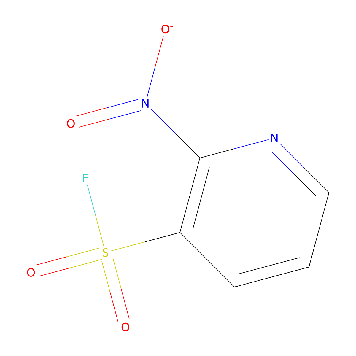 2-Nitropyridine-3-sulfonyl fluoride molecular structure, CAS 1989671-97-7