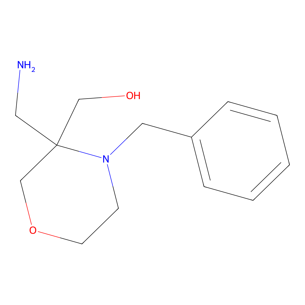 [3-(Aminomethyl)-4-benzylmorpholin-3-yl]methanol molecular structure, CAS 1989671-98-8
