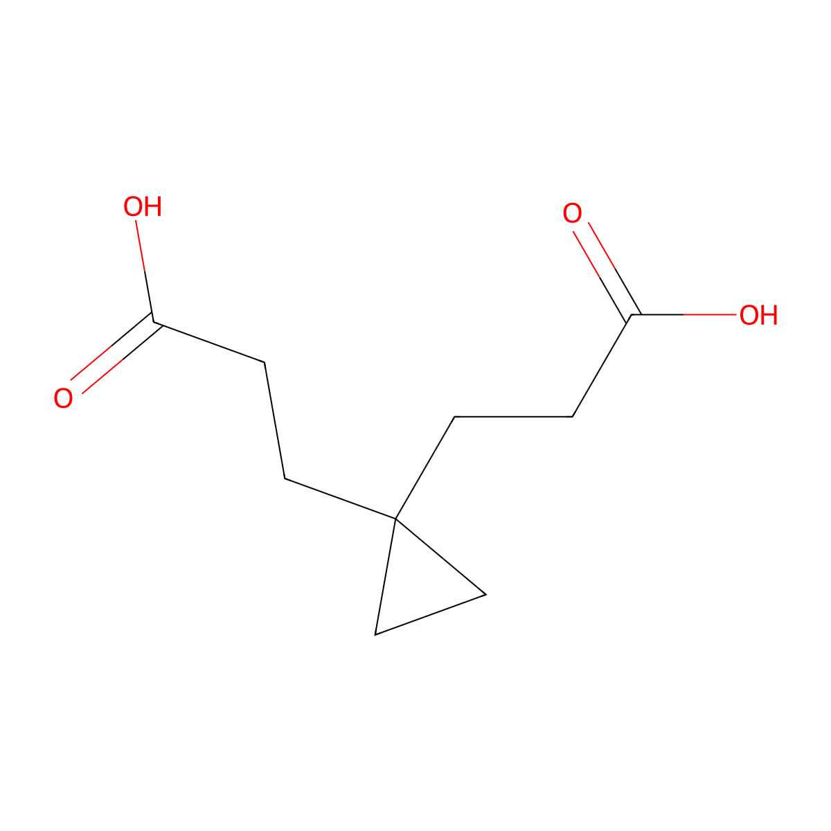 3-(1-(2-Carboxyethyl)cyclopropyl)propanoic acid molecular structure, CAS 1989672-04-9