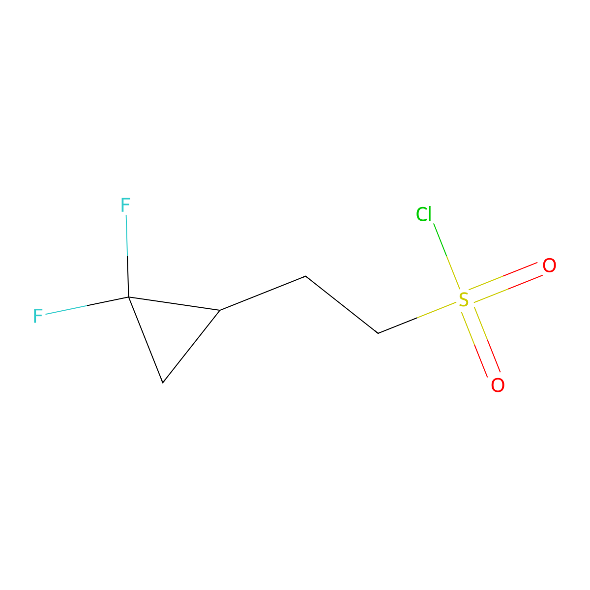 2-(2,2-Difluorocyclopropyl)ethane-1-sulfonyl chloride molecular structure, CAS 1989672-13-0
