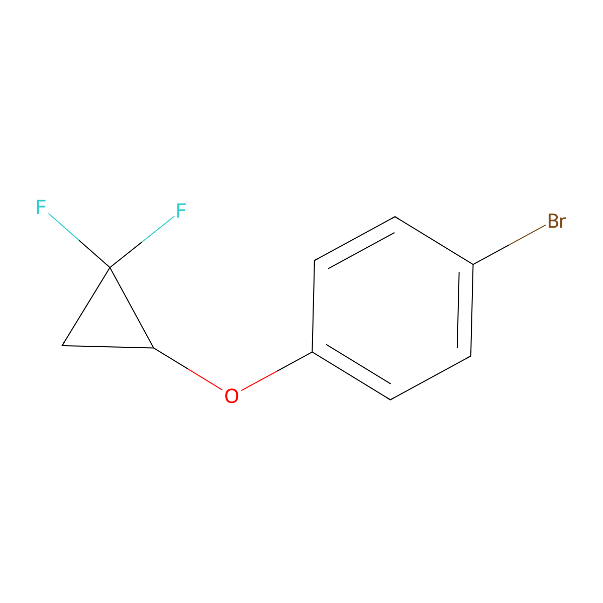 1-Bromo-4-(2,2-difluorocyclopropoxy)benzene molecular structure, CAS 1989672-18-5