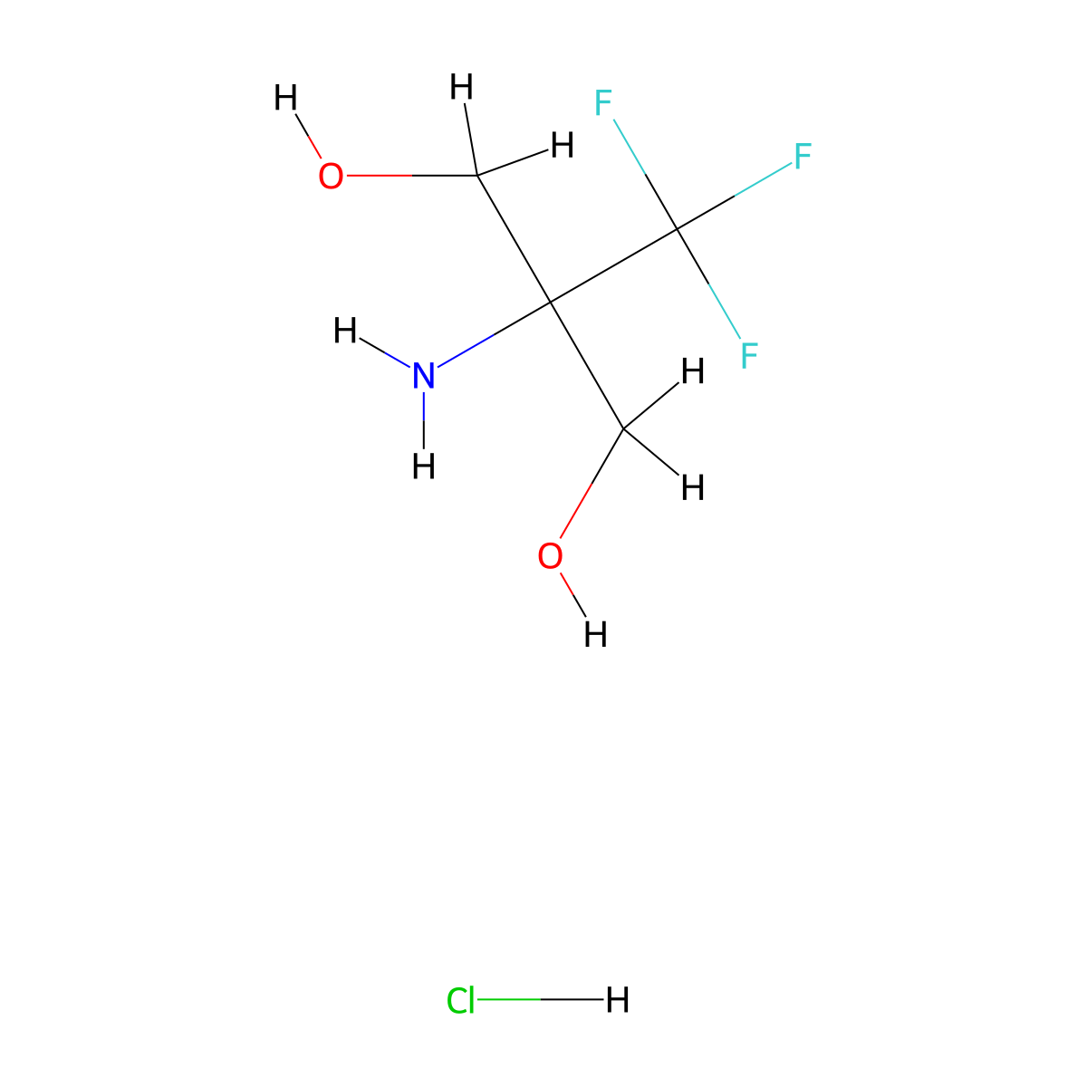 2-Amino-2-(trifluoromethyl)propane-1,3-diol hydrochloride molecular structure, CAS 1989672-21-0